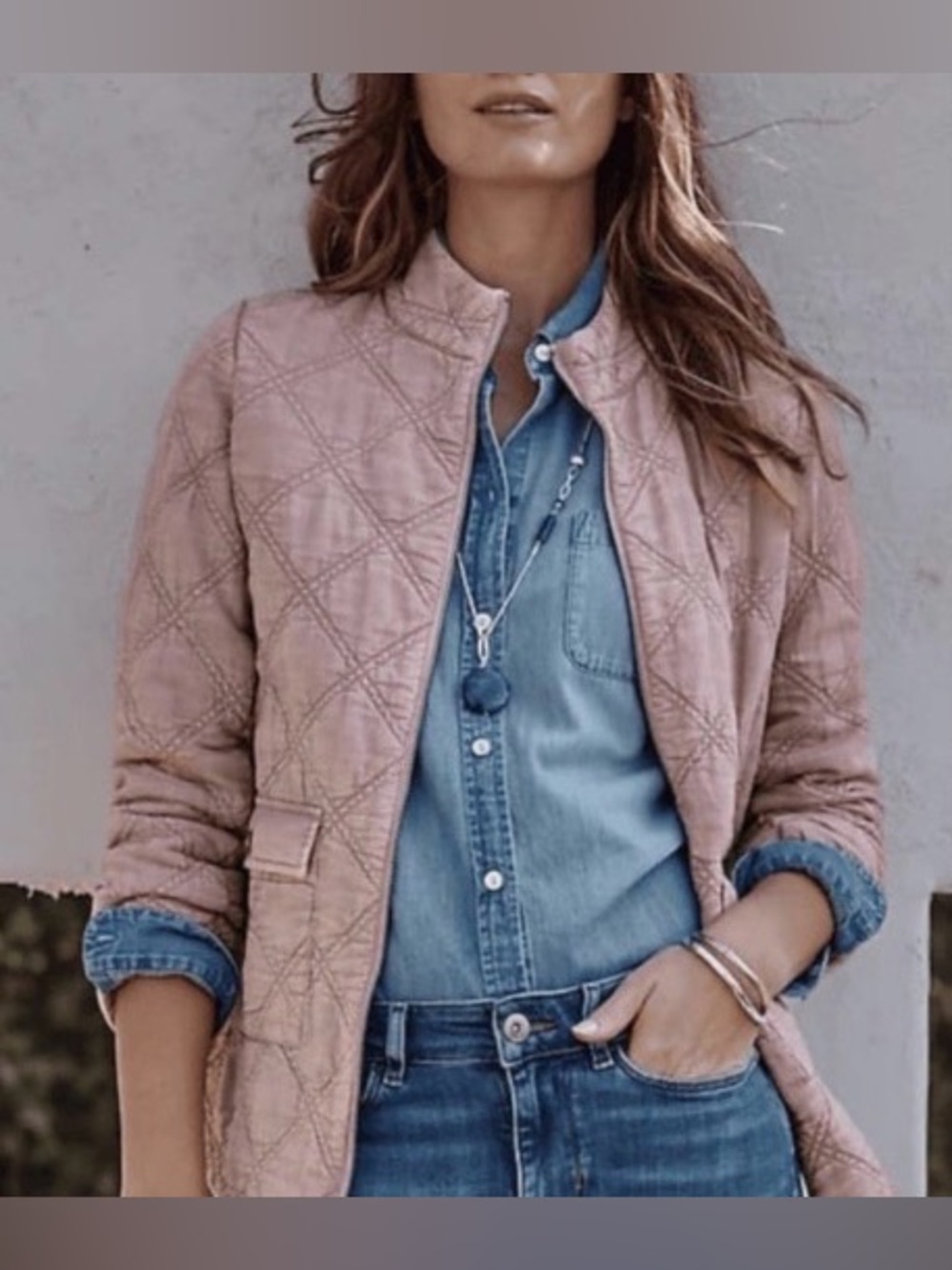 J.Jill Jacket Women’s XS Petite Quilted Barn Coat Cotton